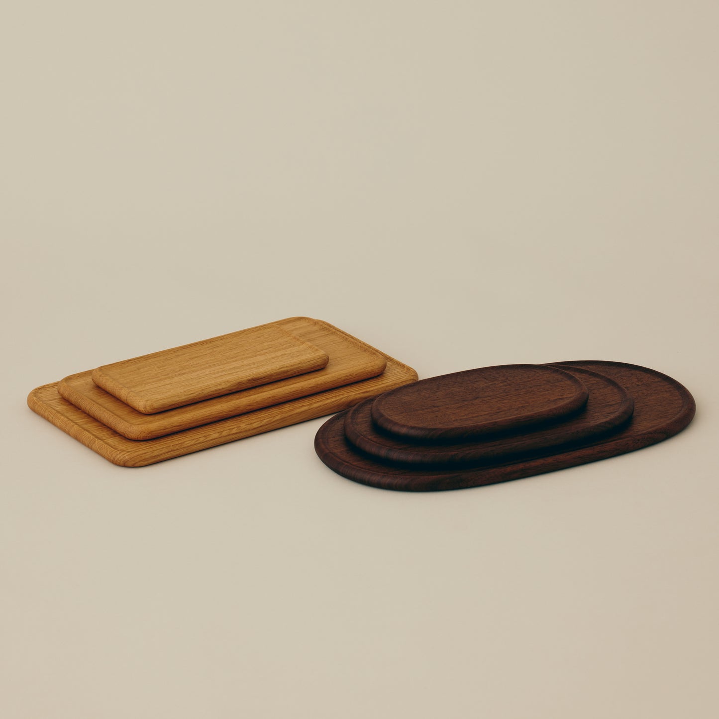 Stacking Tray Set 　Oval (Set of 3)
